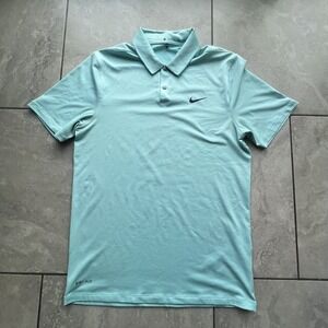 Nike Tiger Woods Collection Polo Shirt Mens Size S Green Striped TW 648719